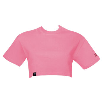 T-Shirt cropped con scritta 13eyond ricamata lato manica – tono su tono