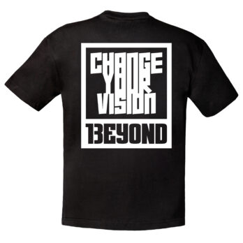 T-Shirt Oversize con stampa “Change Your Vision” – contrasto