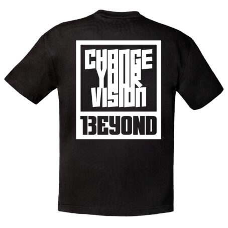 T-Shirt Oversize con stampa "Change Your Vision" - contrasto